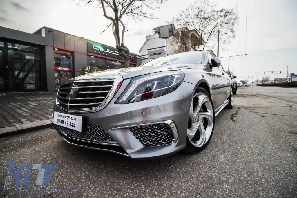 Un pachet de design tip S65 potrivit pentru Mercedes S-Class W222 2013-2017, fără praguri laterale-image-6264837