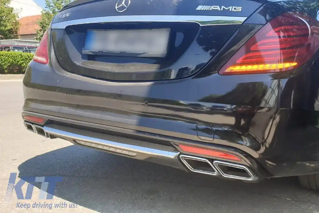 Un pachet de design tip S65 potrivit pentru Mercedes S-Class W222 2013-2017, fără praguri laterale-image-6264842