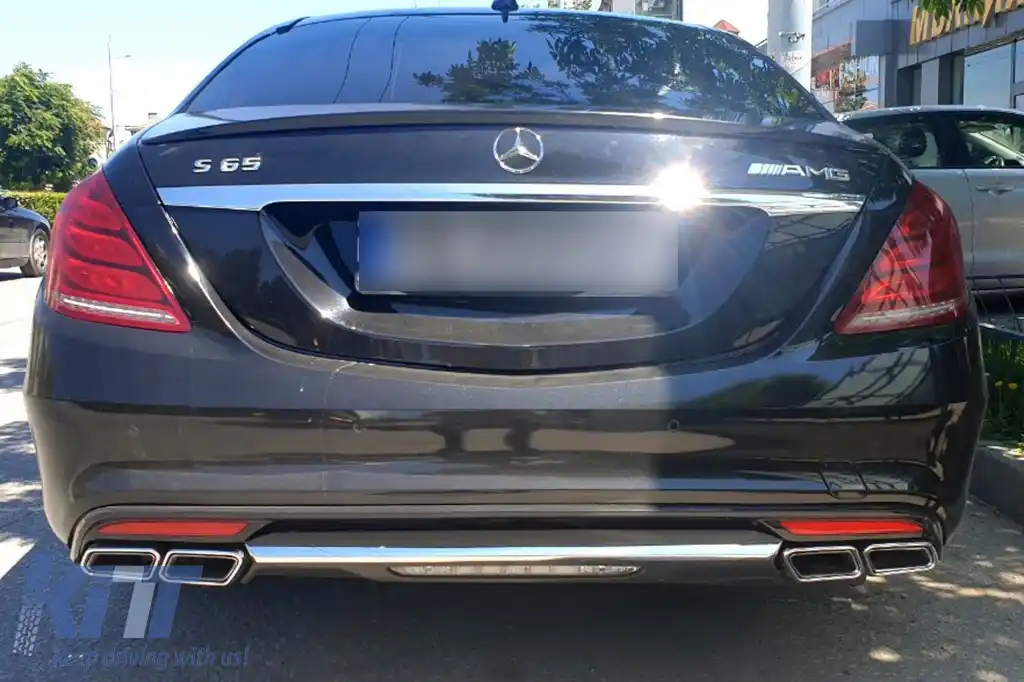 Un pachet de design tip S65 potrivit pentru Mercedes S-Class W222 2013-2017, fără praguri laterale-image-6264843