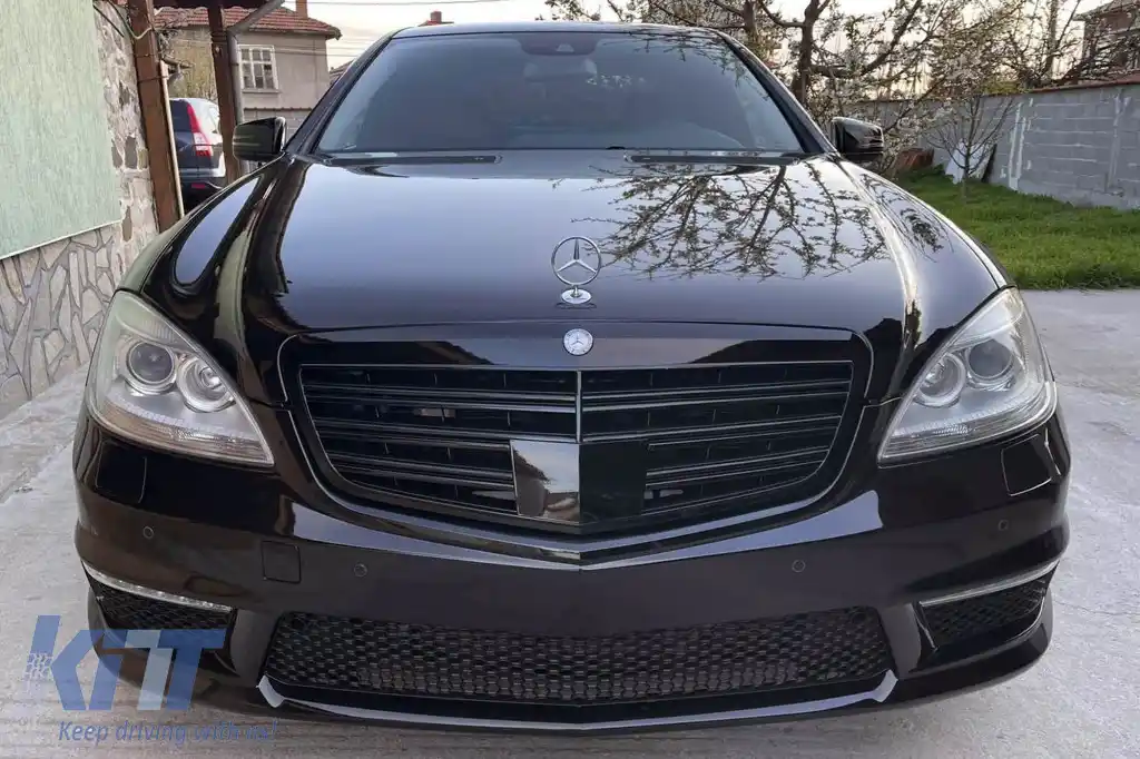 Un pachet de design tip S65 potrivit pentru Mercedes S-Class W221 2006-2013 pentru ampatamente scurt și lung, fără praguri laterale-image-6265327