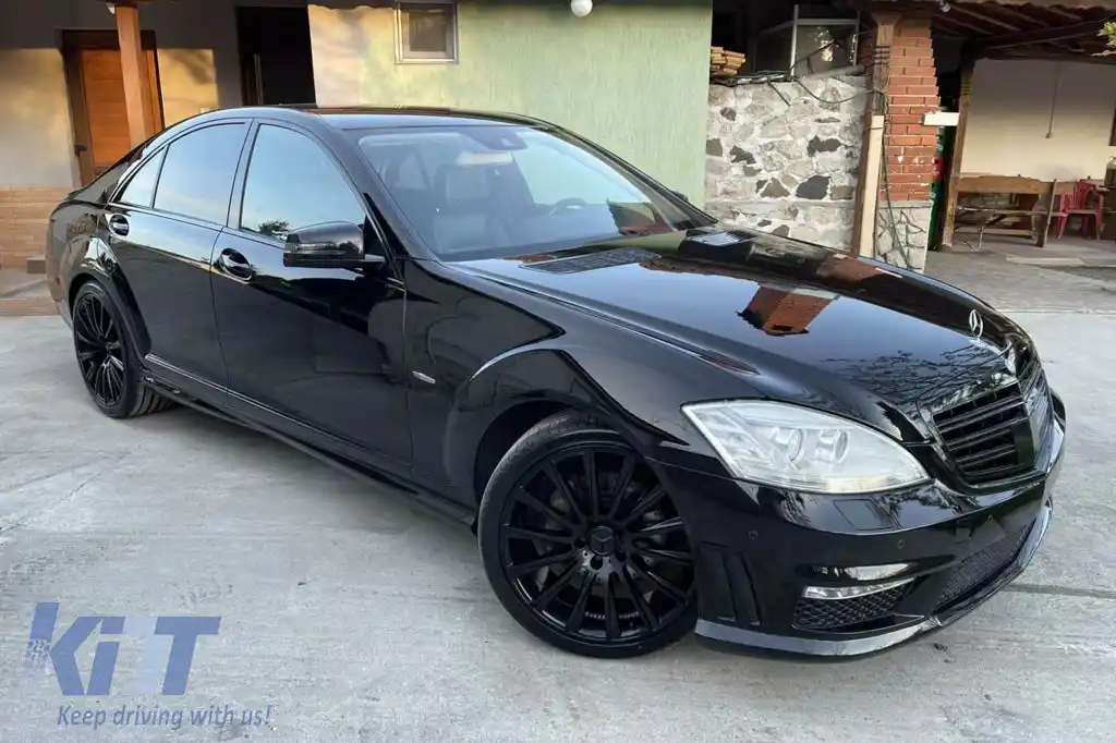 Un pachet de design tip S65 potrivit pentru Mercedes S-Class W221 2006-2013 pentru ampatamente scurt și lung, fără praguri laterale-image-6265330