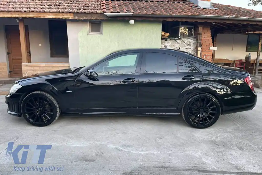 Un pachet de design tip S65 potrivit pentru Mercedes S-Class W221 2006-2013 pentru ampatamente scurt și lung, fără praguri laterale-image-6265332