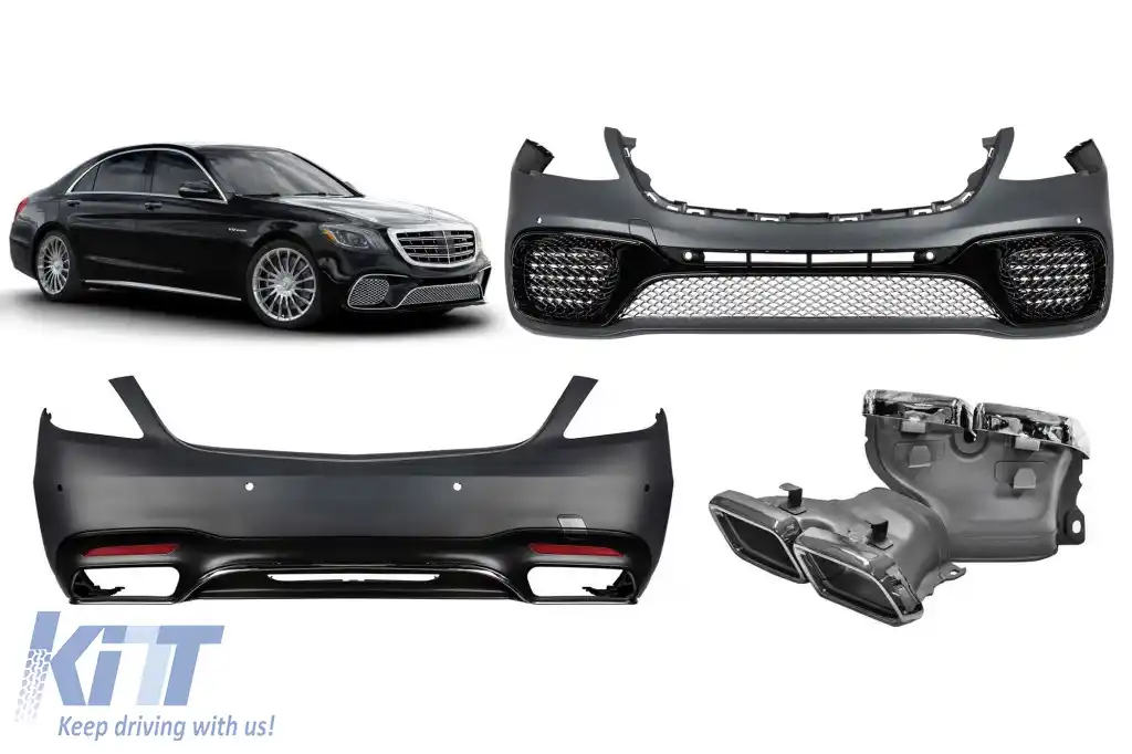 Un pachet de design tip S65 potrivit pentru Mercedes S-Class W222 2017-2020 cu ampatament lung sau scurt