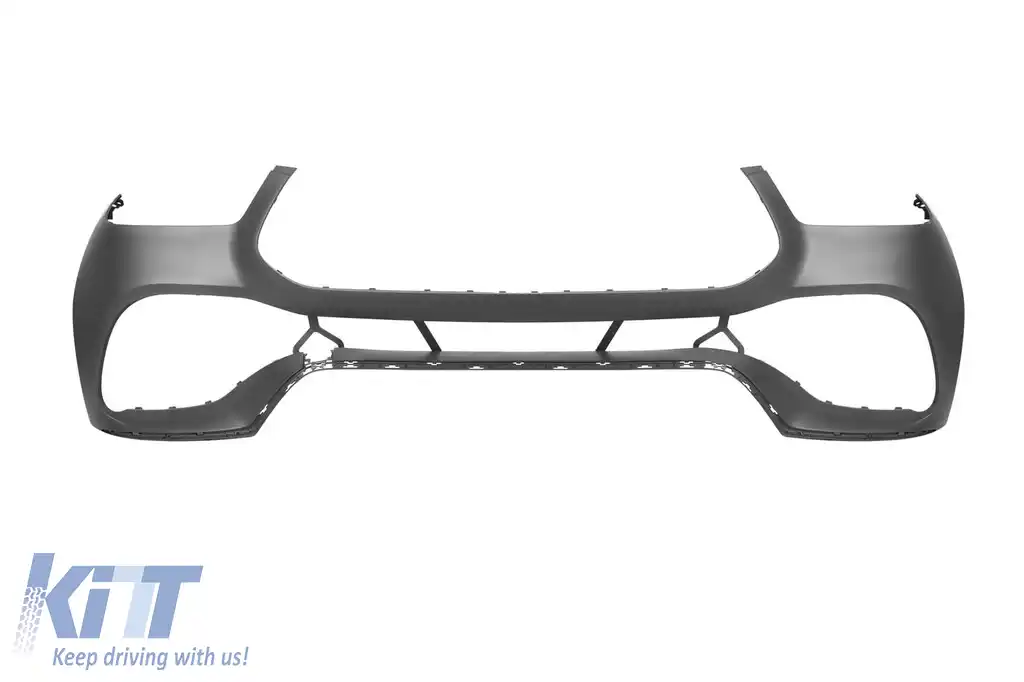 Un spoiler frontal Design Line potrivit pentru Mercedes GLE W167, GLE Coupe C167 2018-2023, după 2024, cu grilă diamant crom/negru.-image-6237342