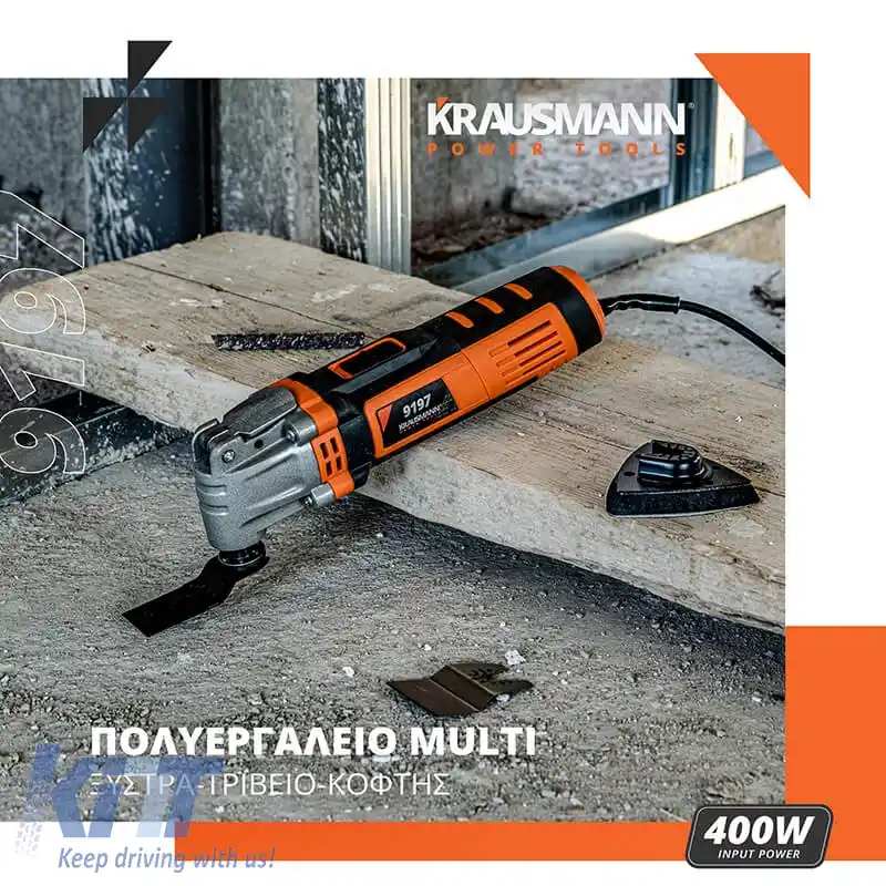 Unealtă Oscilantă Multifuncțională Router-Slefuitor-Tăietor 400W Krausmann 9197-image-6318683