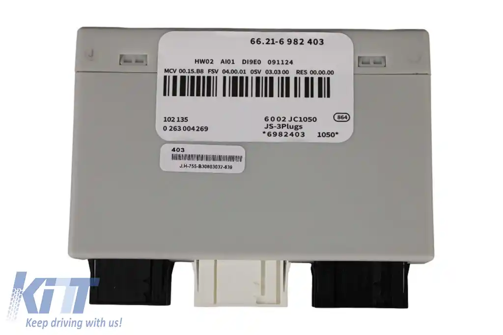 Unitate de control 66216982403 potrivită pentru sistemul de senzori de parcare spate și față pentru BMW Seria 1 E81, E82 2006-2011, E87 2003-2011, E88 2006-2013, 3 E90 2004-2011, E91 2004-2012, E92, E