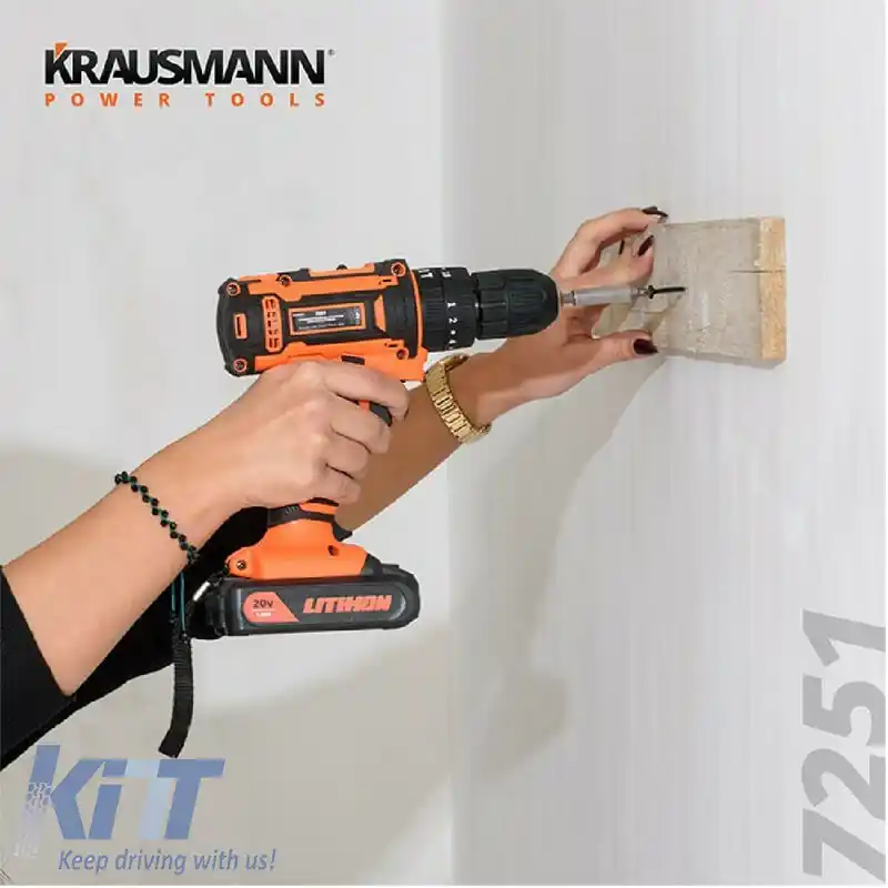 Șurubelniță cu acumulator 20V 1x2Ah Krausmann 7252-image-6307854