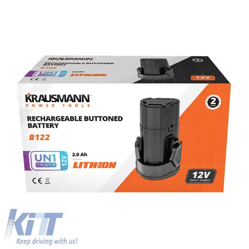 Șurubelniță cu impact Mini 12V + 2 Baterii 2.0Ah cu Geantă Krausmann U73012-22S-image-6318848