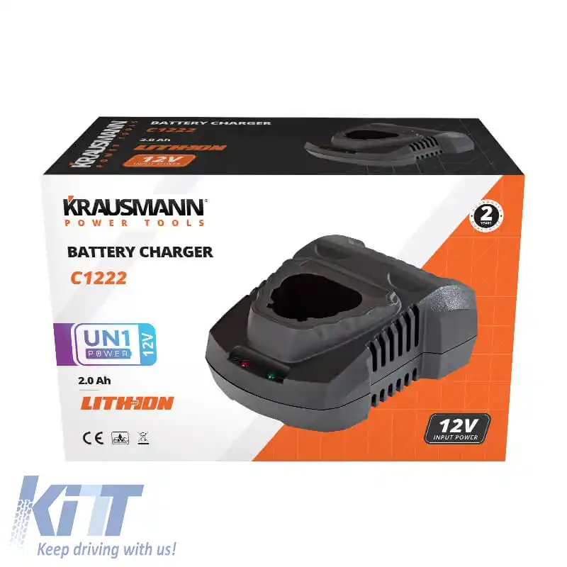 Șurubelniță cu impact Mini 12V + 2 Baterii 2.0Ah cu Geantă Krausmann U73012-22S-image-6319706