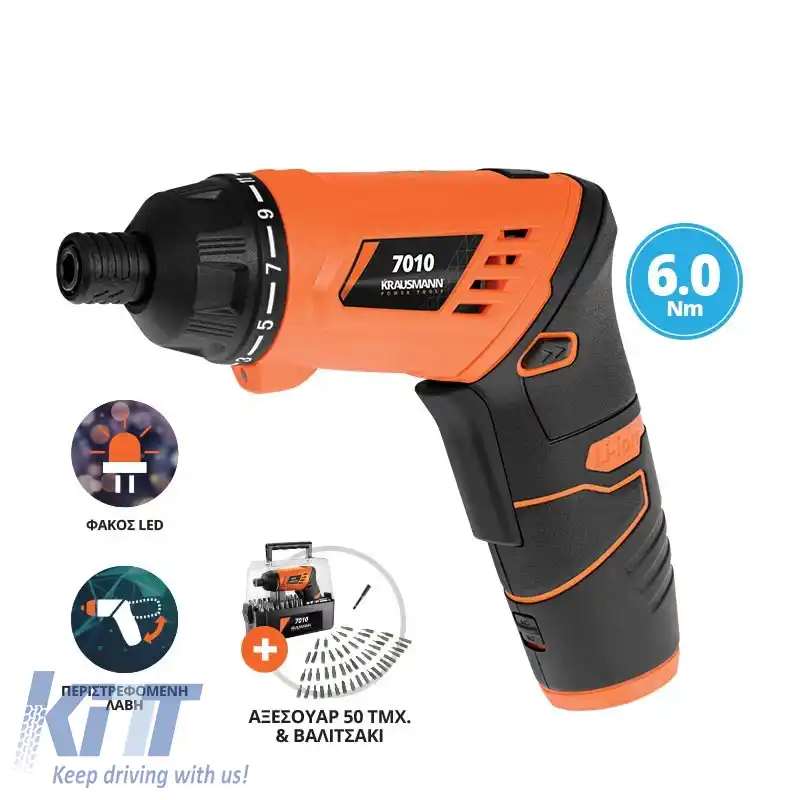 Șurubelniță fără fir cu lanternă LED 3.6V Krausmann 7010-image-6309910