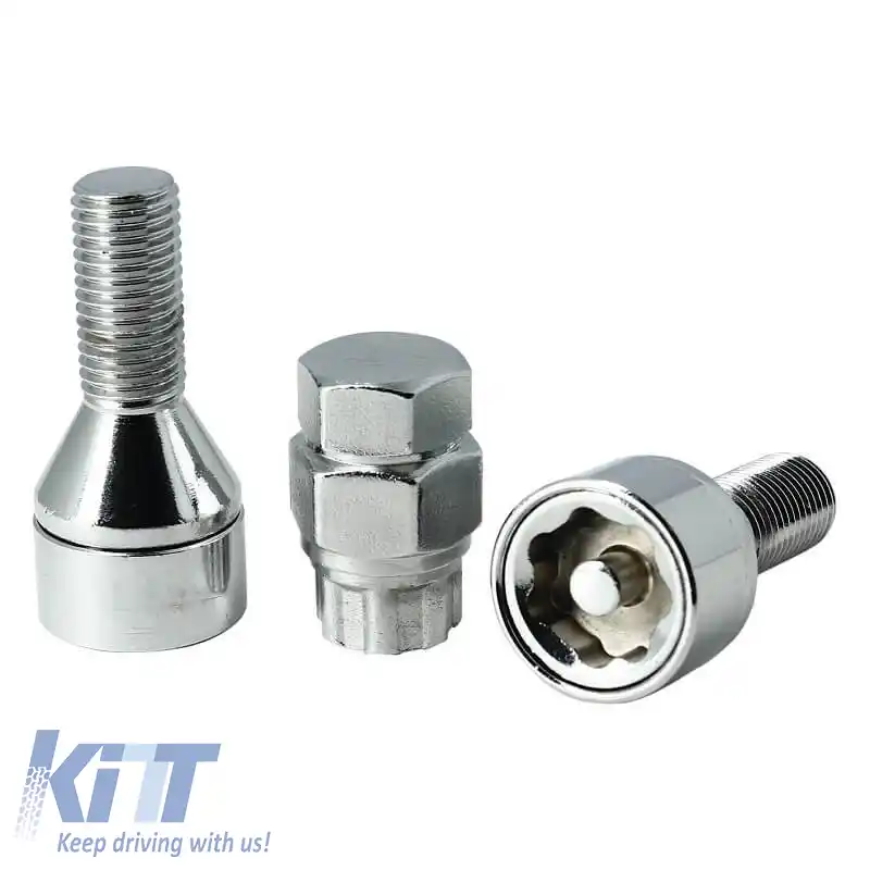 Șuruburi / Piulițe Antifurt pentru Roți Butzi Pro Kit 6 buc Cu Unelte Cheie Unică Tip-JJ M12x1.25 L37 T17-image-6294847