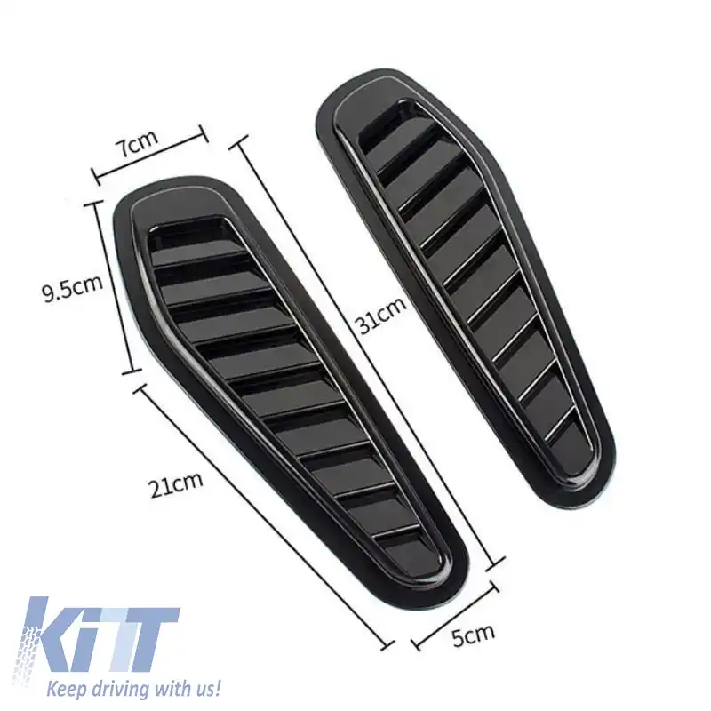 Ventilație Capotă potrivită pentru BMW GTR Stil 33 x 11 x 1.5cm Negru 2 Buc.-image-6311668