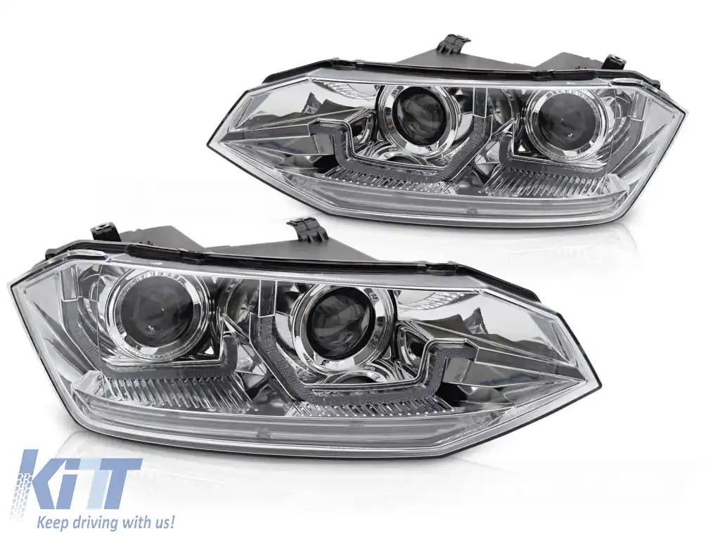 VW POLO VI 2G 17-21  SEQ LED DRL CHROME