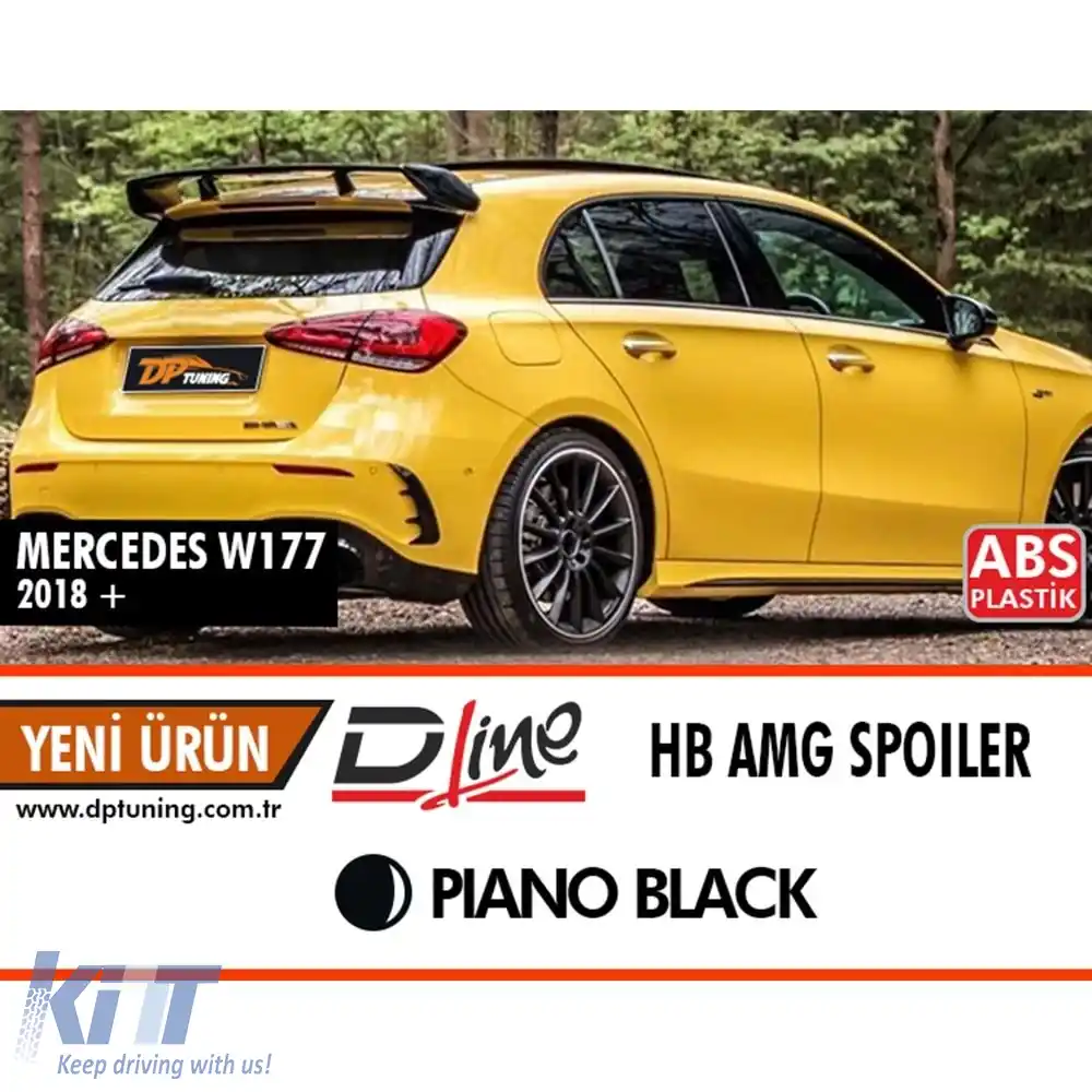 image-47-W177 A Stil de Design Spoiler pentru Acoperiș Negru Pian ABS / 2018 După