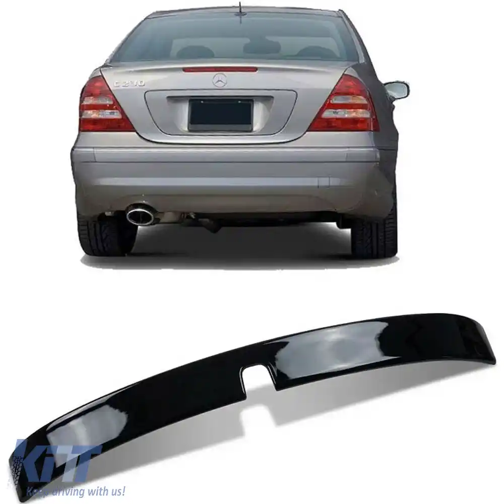 image-69-W203 A Stil Design Spoiler Acoperiș Negru Pian ABS / 2000-2011