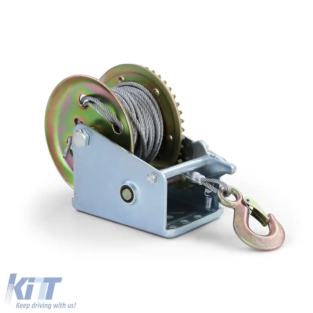 Winch profesional manual cu cablu de oțel 800KG 10 metri-image-6198455