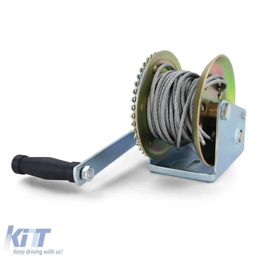 Winch profesional manual cu cablu de oțel 800KG 10 metri-image-6198456