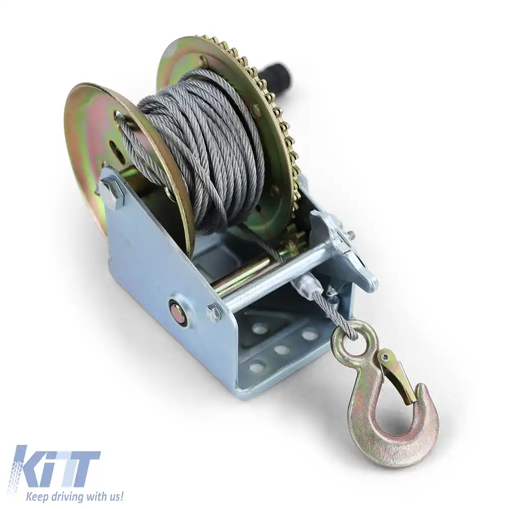 Winch profesional manual cu cablu de oțel 800KG 10 metri-image-6198457