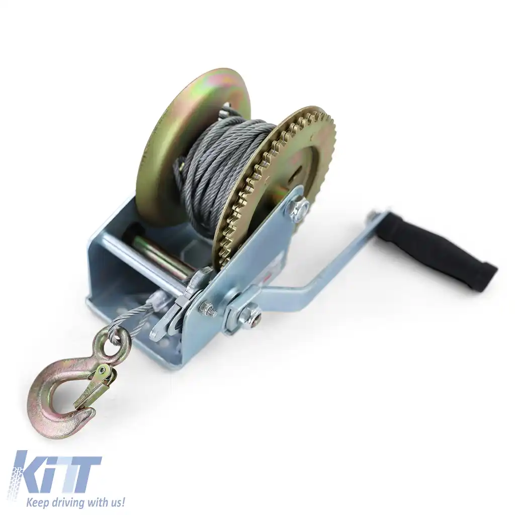 Winch profesional manual cu cablu de oțel 800KG 10 metri-image-6198459