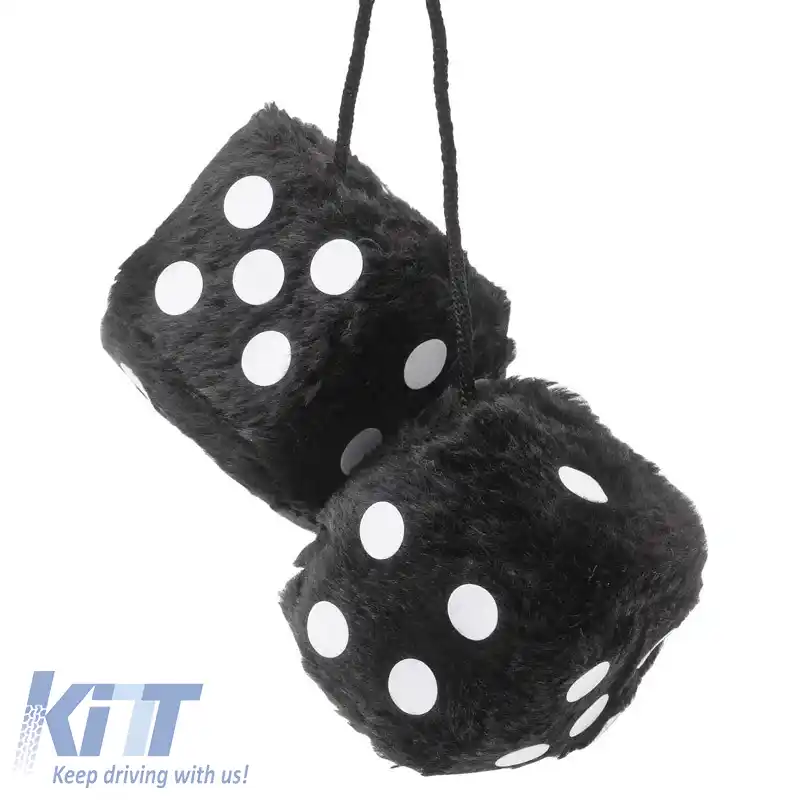 Zaruri pufoase negre 7x7cm 2 bucăți